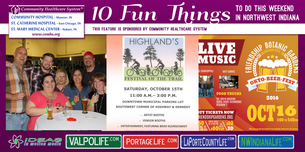 10 Fun Things to Do this Weekend in Northwest Indiana: October 14-16, 2016