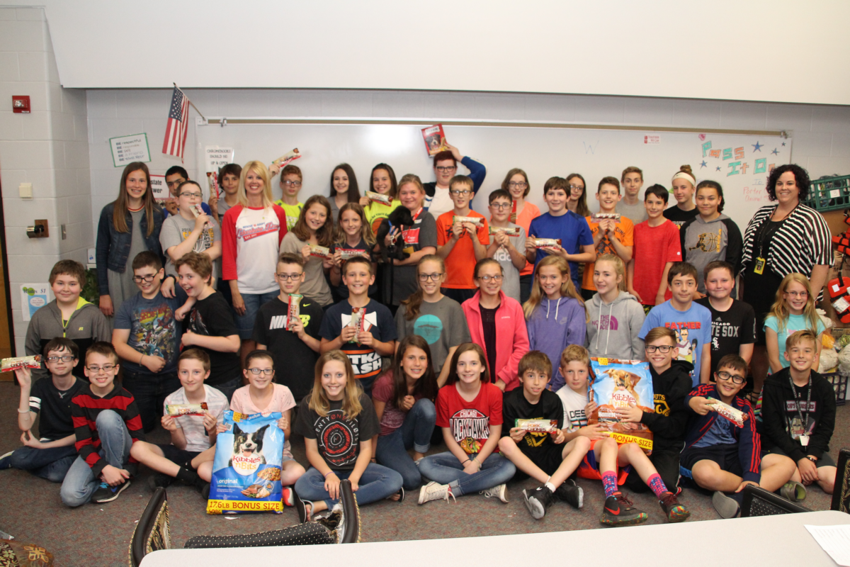 Kouts Middle Schoolers Collect &amp; Donate Items to Lakeshore PAWS for ‘Pass It On’ Project