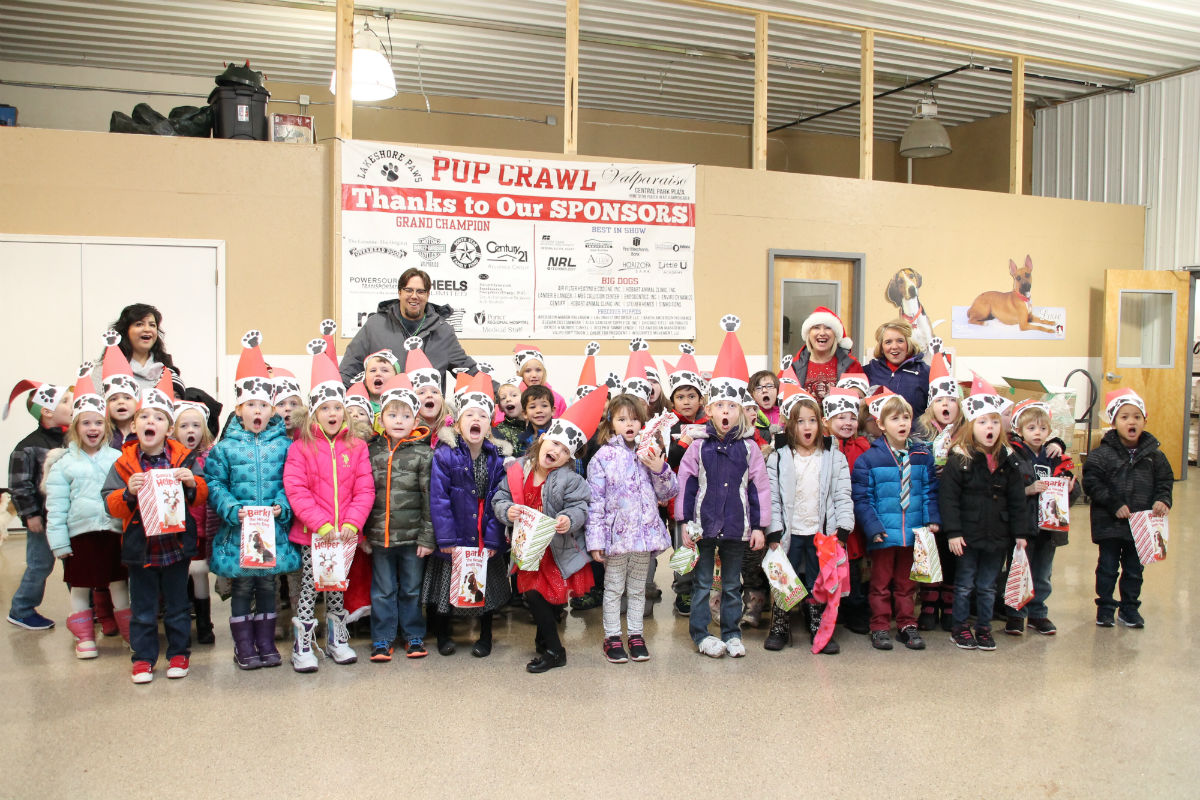 Parkview Elementary Kindergartners  Volunteer at Lakeshore PAWS